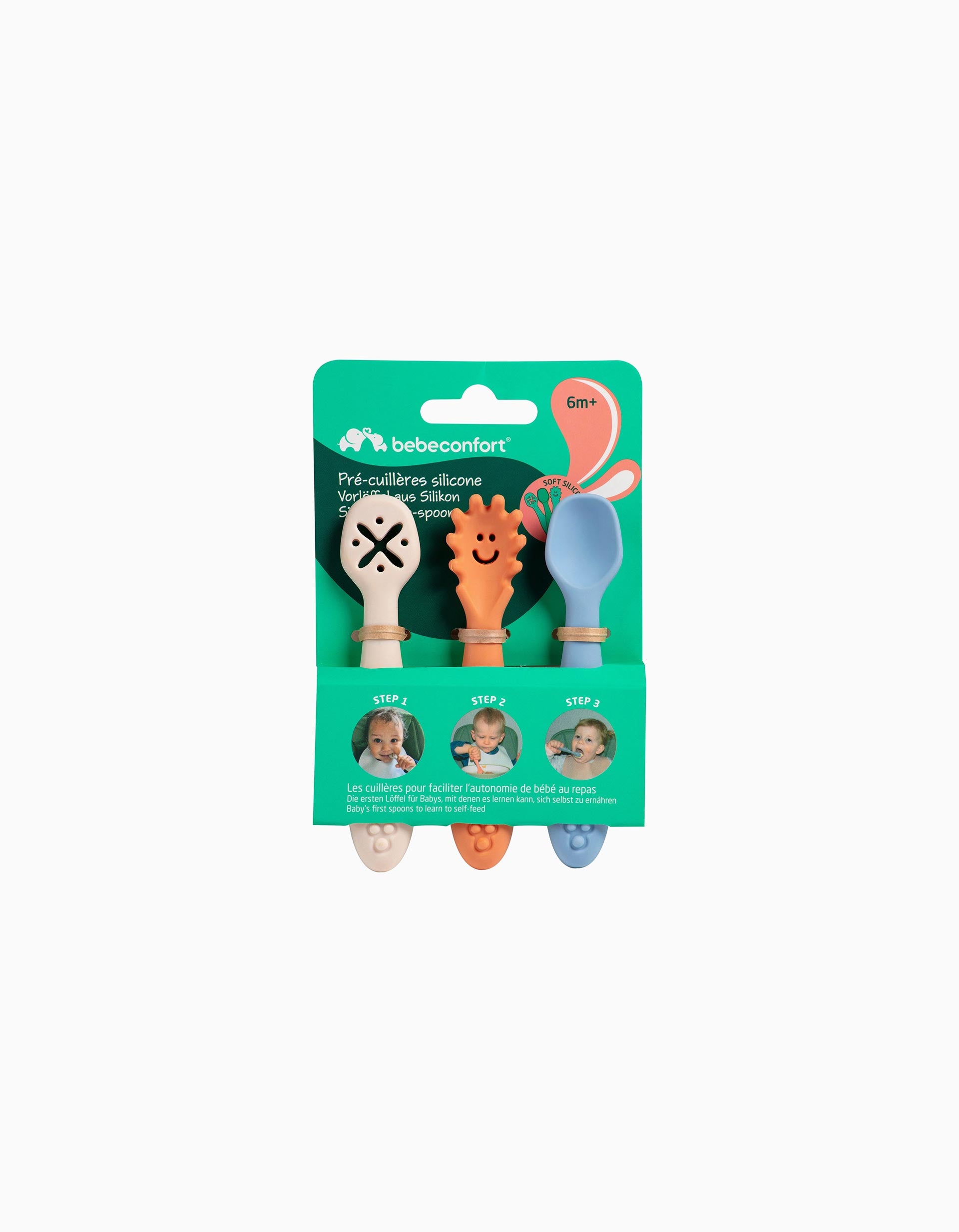 Set of 3 Pre-Spoons in Silicon Bebe Confort 6M+