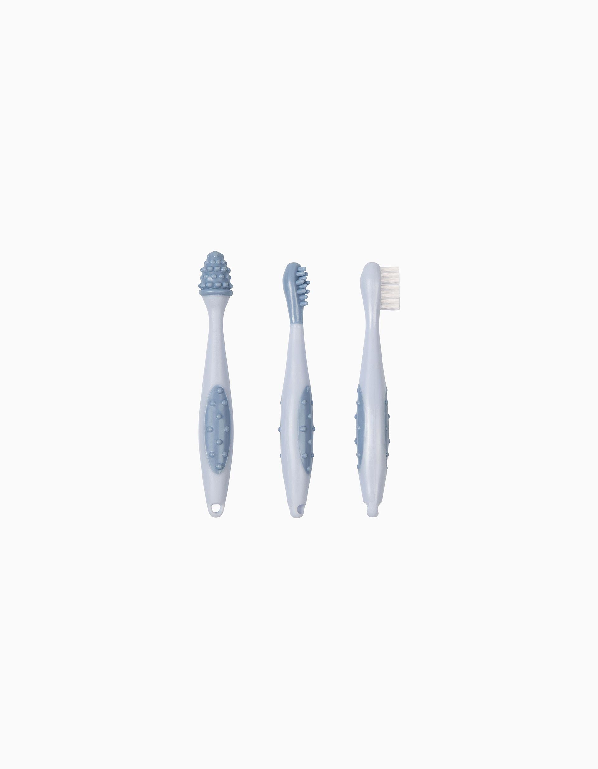 Conjunto 3 Escovas de Dentes Evolutivas para Bebé Bebe Confort, 3M+