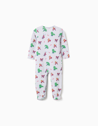 Babygrow de algodão com estampados Marvel para recém-nascido e bebé, cinza