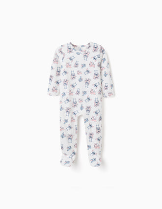 Pijama pelele de algodón con Stitch para recién nacida y bebé, blanco