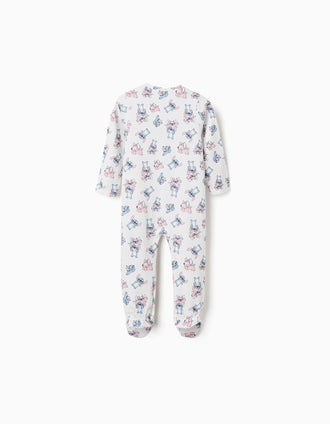 Pijama pelele de algodón con Stitch para recién nacida y bebé, blanco