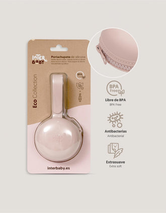 Portachupetes de Silicona Interbaby, Rosa