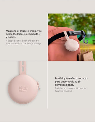 Portachupetes de Silicona Interbaby, Rosa