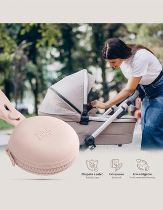 Portachupetes de Silicona Interbaby, Rosa