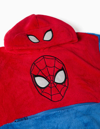 Camisola em lã coral convertível Spider-Man para menino, vermelho/azul