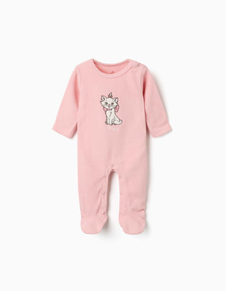 Babygrow polar com bordado Marie para recém-nascida e bebé, rosa