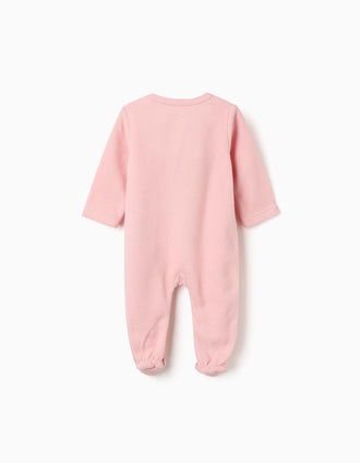 Babygrow polar com bordado Marie para recém-nascida e bebé, rosa