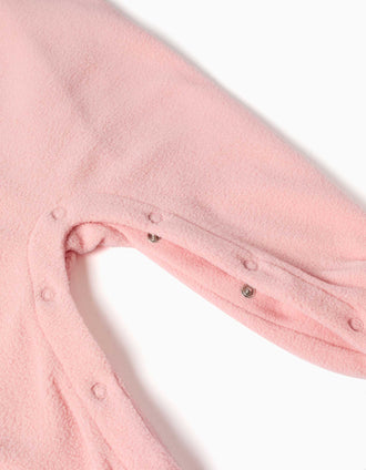 Babygrow polar com bordado Marie para recém-nascida e bebé, rosa
