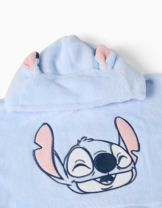 Convertible hoodie in coral fleece with Stitch for girls, light blue