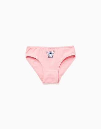 Lot de 5 culottes en coton avec imprimés Stitch pour fille, multicolore