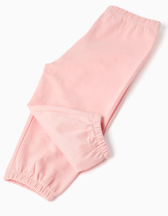 Pijama de algodón con estampado de flores para bebé niña, verde/rosa