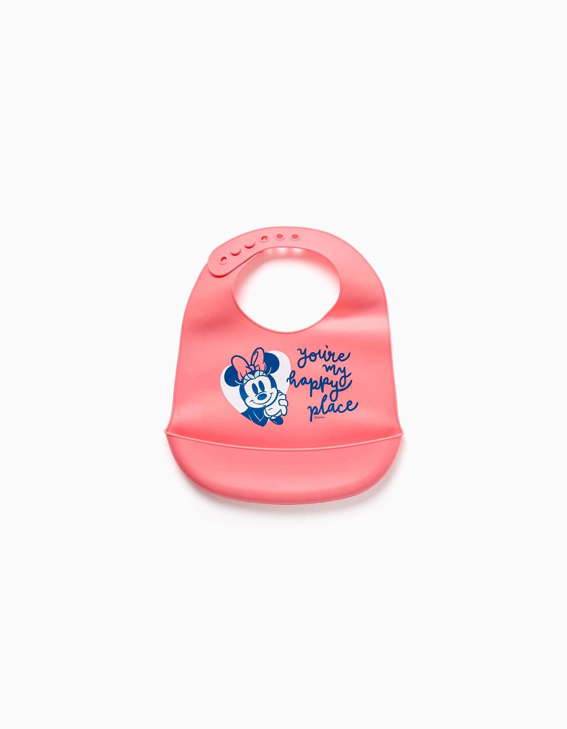 Babete de Silicone Minnie Disney, Rosa