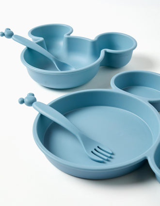 Conjunto de Refeição 4 Pcs Mickey 10M+, Azul