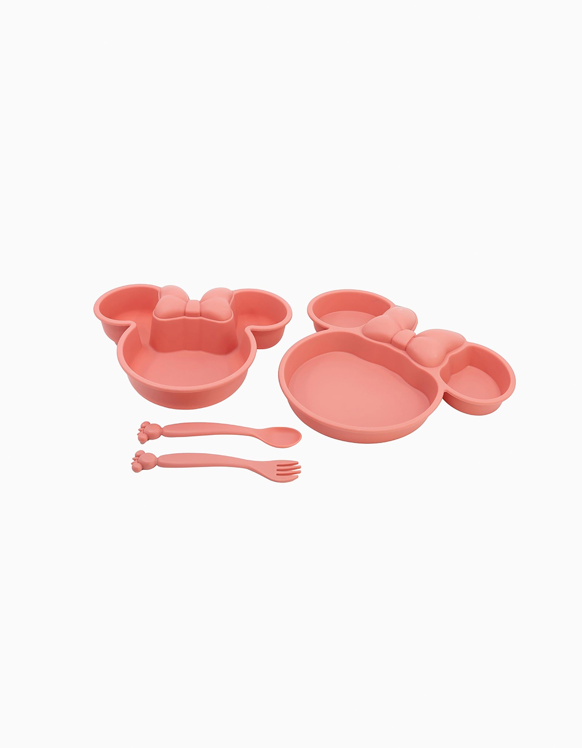Conjunto de Refeição 4 Pcs Minnie 10M+, Rosa