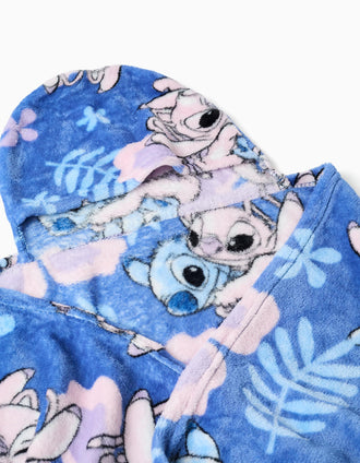 Manta-Poncho com Capuz Stitch 120x150 cm, Azul
