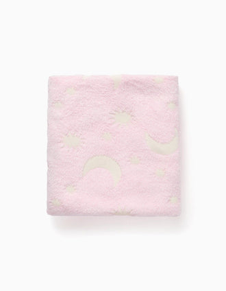 Glow-in-the-Dark Flannel Blanket Do Art 70x90 cm, Pink