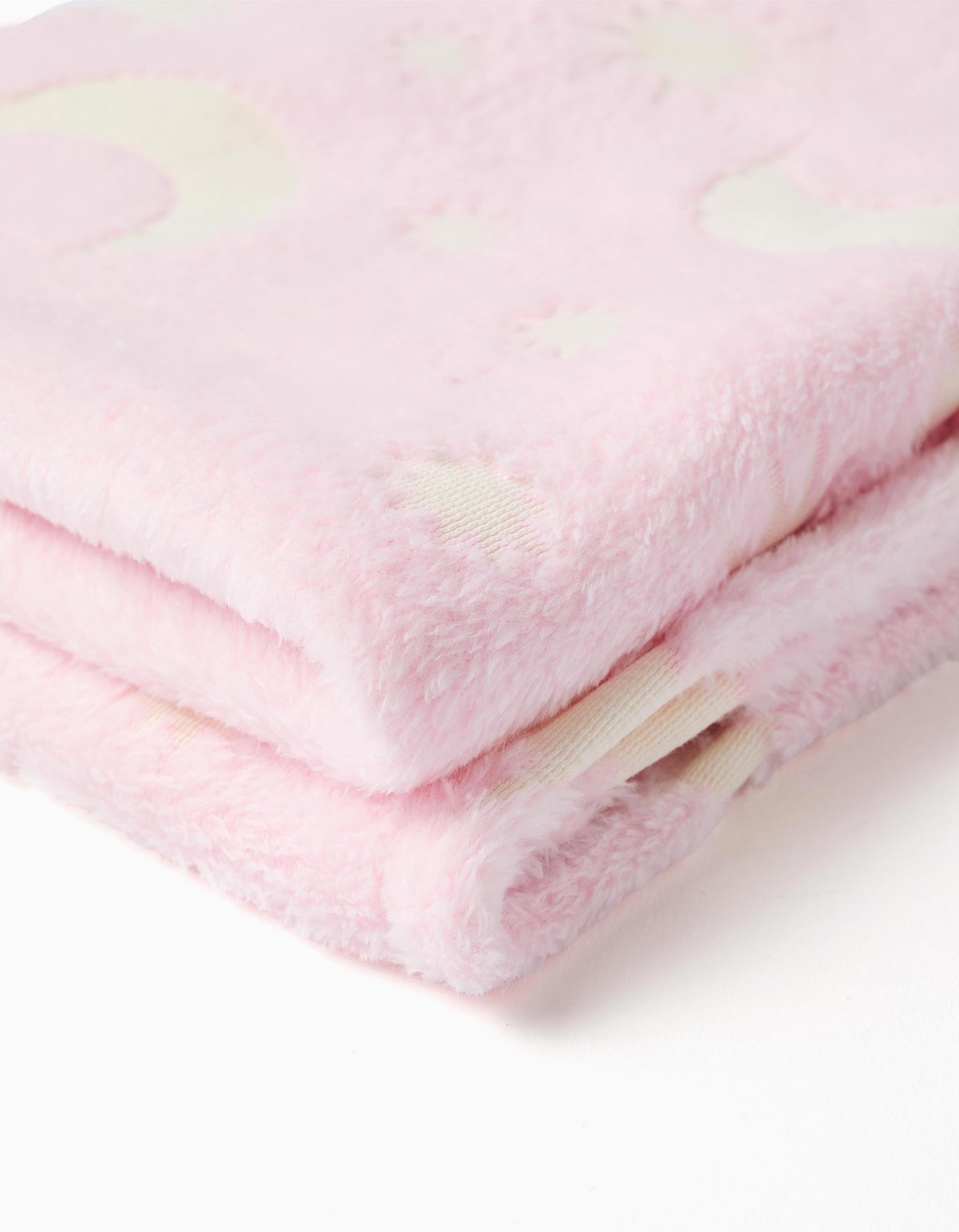 Glow-in-the-Dark Flannel Blanket Do Art 70x90 cm, Pink