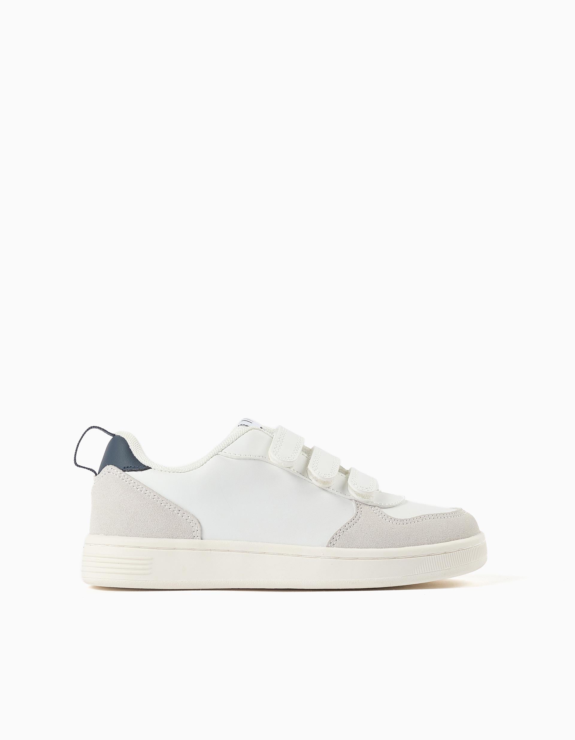 Trainers ZY Move with touch-fasteners for children, white/grey/blue