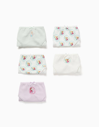 Lot de 5 culottes en coton avec imprimés Frozen pour fille, multicolore