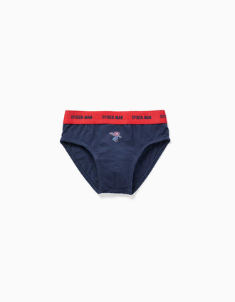 Pack de 5 cuecas de algodão Spider-Man para menino, azul/branco/cinza