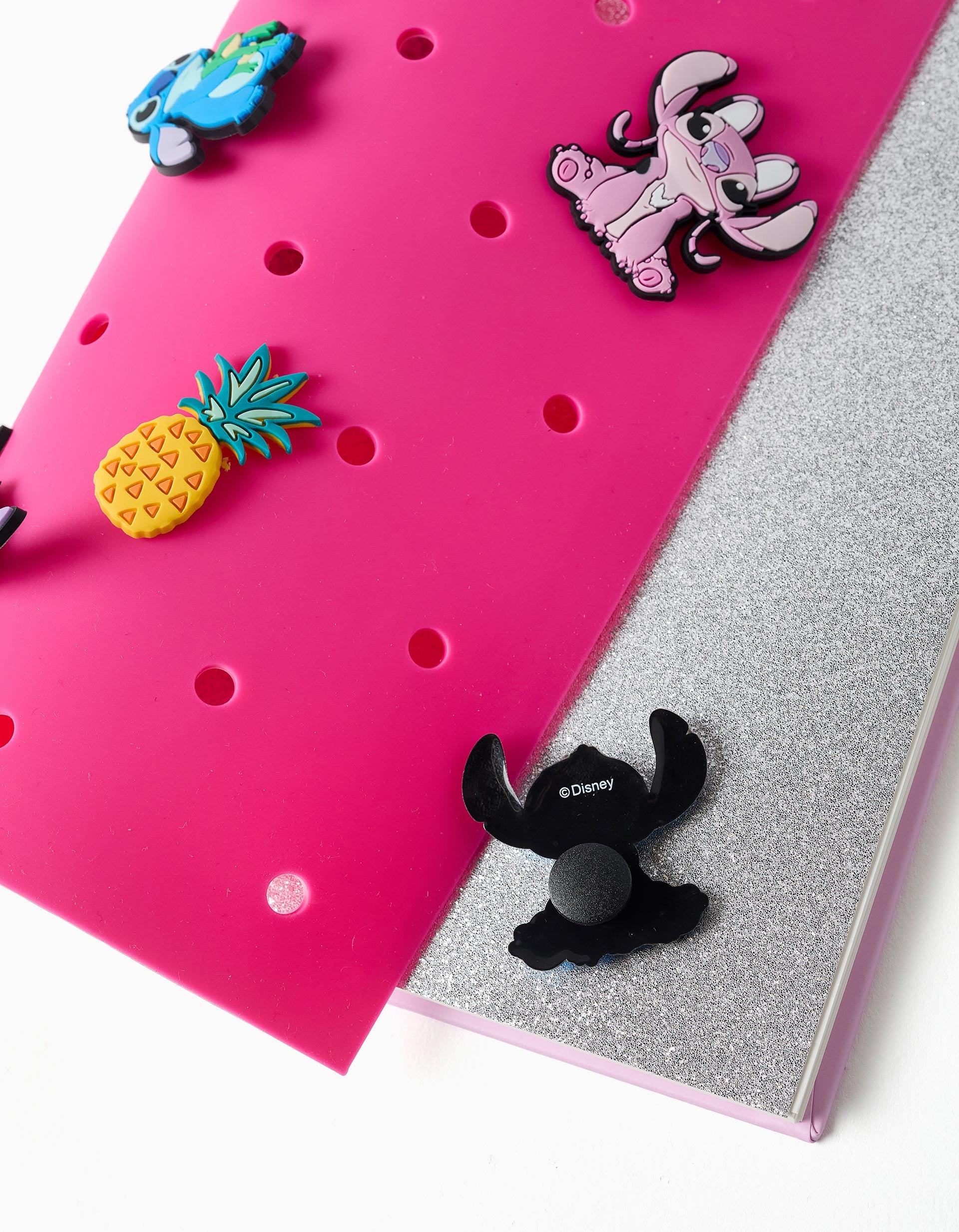 Caderno espiral Stitch com stickers para criança, azul/rosa, sortido