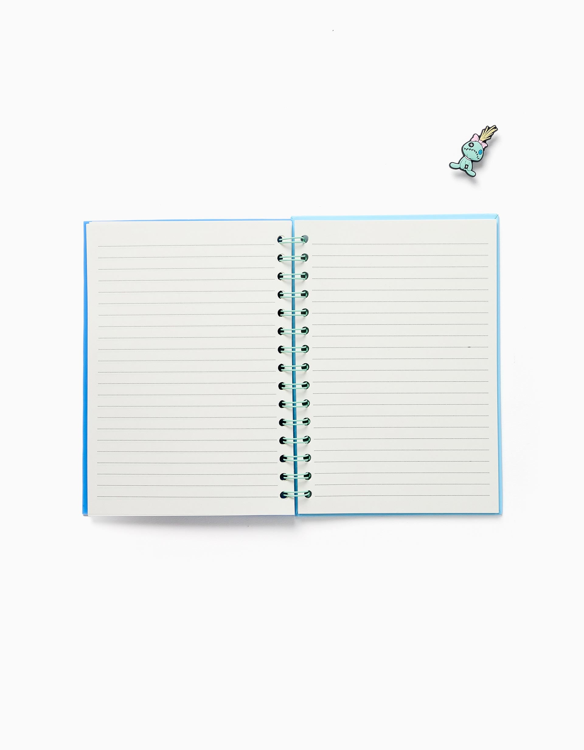 Caderno espiral Stitch com stickers para criança, azul/rosa, sortido