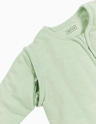 Sleeping Bag with Sleeves Meyco TOG 2.5 90 cm, Soft Green