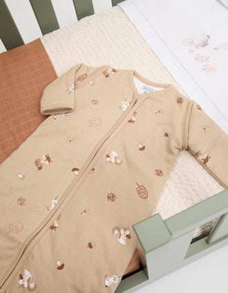 Sleeping Bag with Sleeves Meyco TOG 2.5 70 cm, Forest Animals Sand
