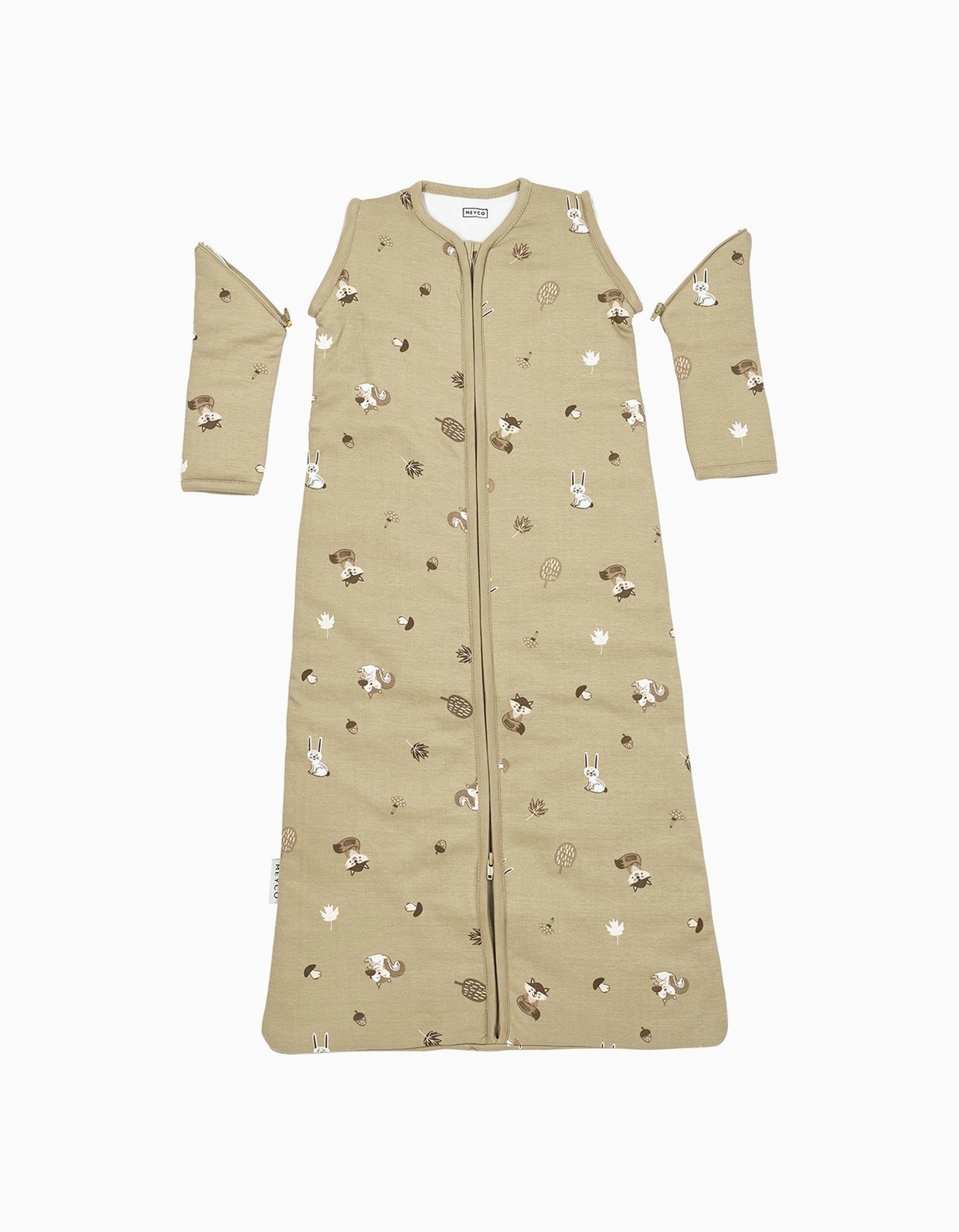 Saco de Dormir con Mangas Meyco TOG 2.5 70 cm, Forest Animals Sand