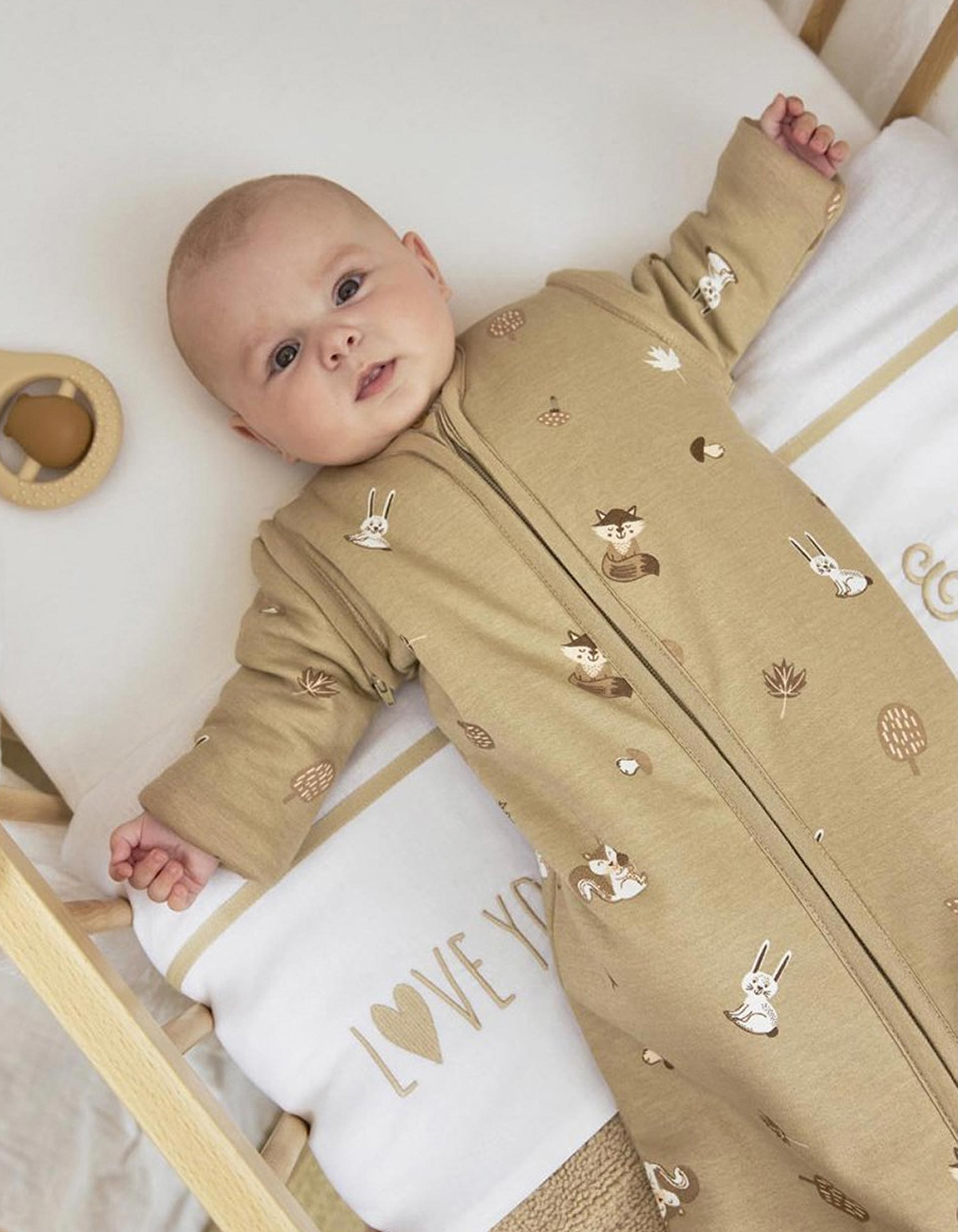 Saco de Dormir con Mangas Meyco TOG 2.5 70 cm, Forest Animals Sand