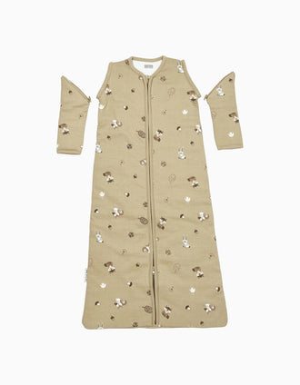 Sleeping Bag with Sleeves Meyco TOG 2.5 70 cm, Forest Animals Sand