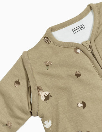 Sleeping Bag with Sleeves Meyco TOG 2.5 70 cm, Forest Animals Sand