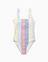 Striped swimsuit with lining You&Me for women, red/blue/yellow