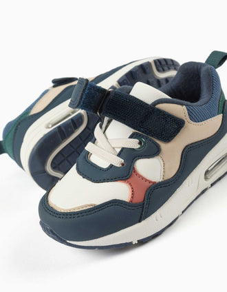 Baskets multi-matières et antidérapantes pour bébé garçon, multicolore