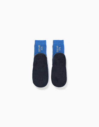 Chaussettes-chaussons antidérapantes Superman pour bébé et garçon, bleu