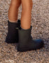 Rubber wellies with non-slip sole for children, dark green