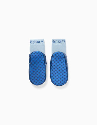 Meias-pantufas antiderrapantes Stitch para bebé e menina, azul