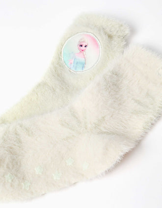 Pack de 2 meias antiderrapantes Elsa para menina, branco/verde-claro