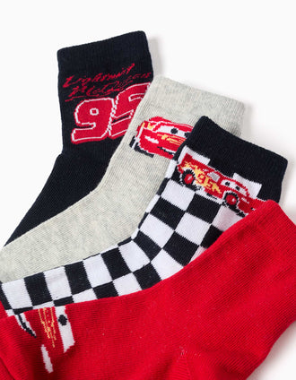 Pack de 4 pares de meias Faísca McQueen para menino, multicolor