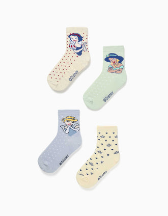 Pack de 4 pares de meias Princesas Disney para menina, multicolor