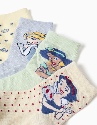 Pack de 4 pares de meias Princesas Disney para menina, multicolor