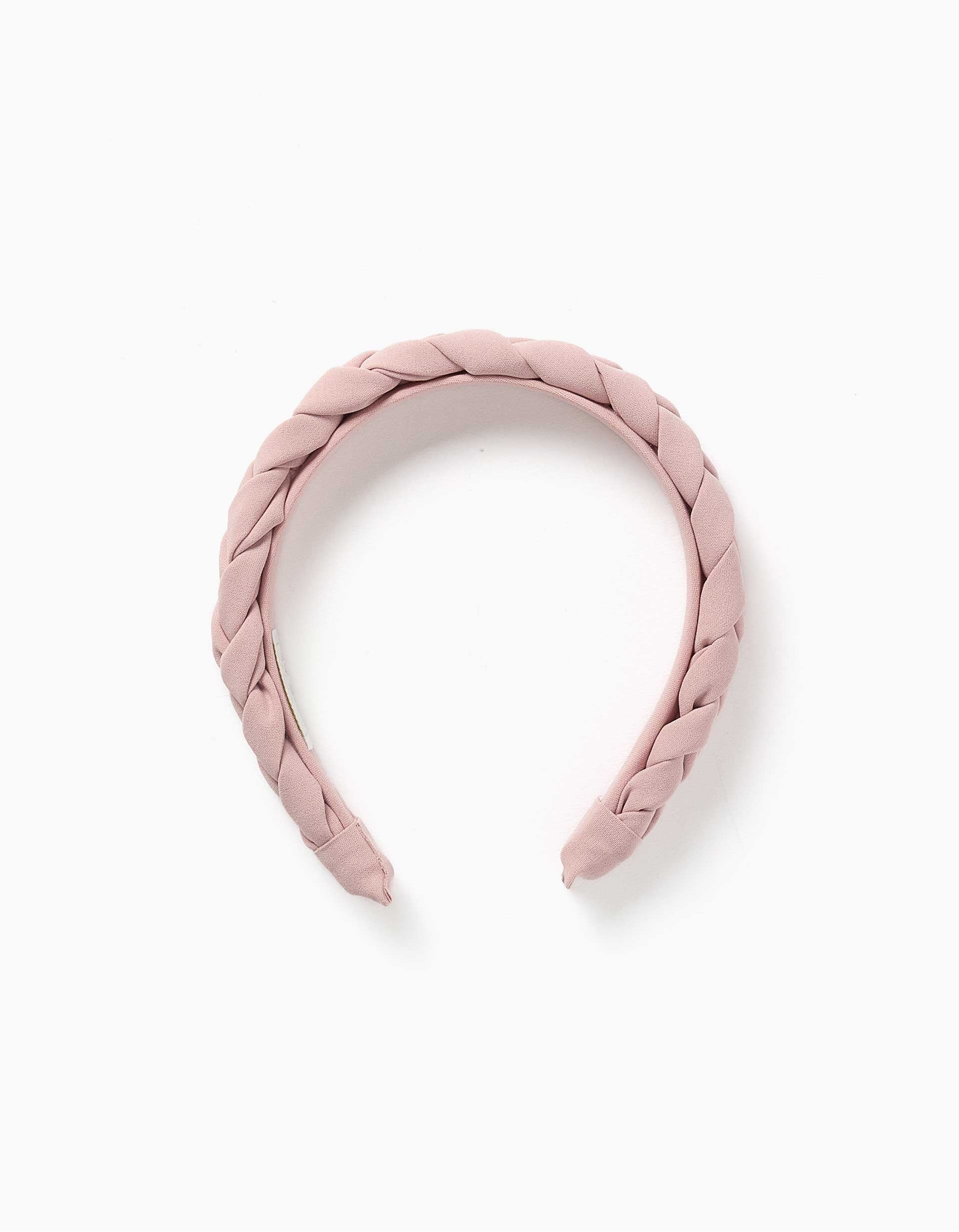 Bandolete entrançada para menina, rosa-claro