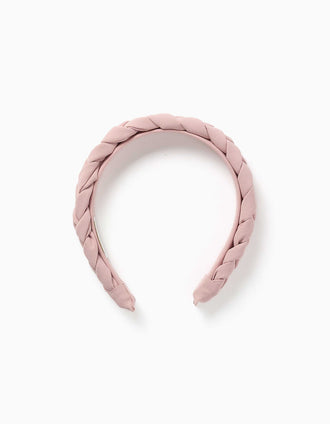 Bandolete entrançada para menina, rosa-claro