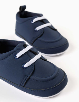Pepitos con cordones elásticos para recién nacidos, azul marino
