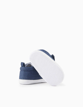 Pepitos con cordones elásticos para recién nacido, azul