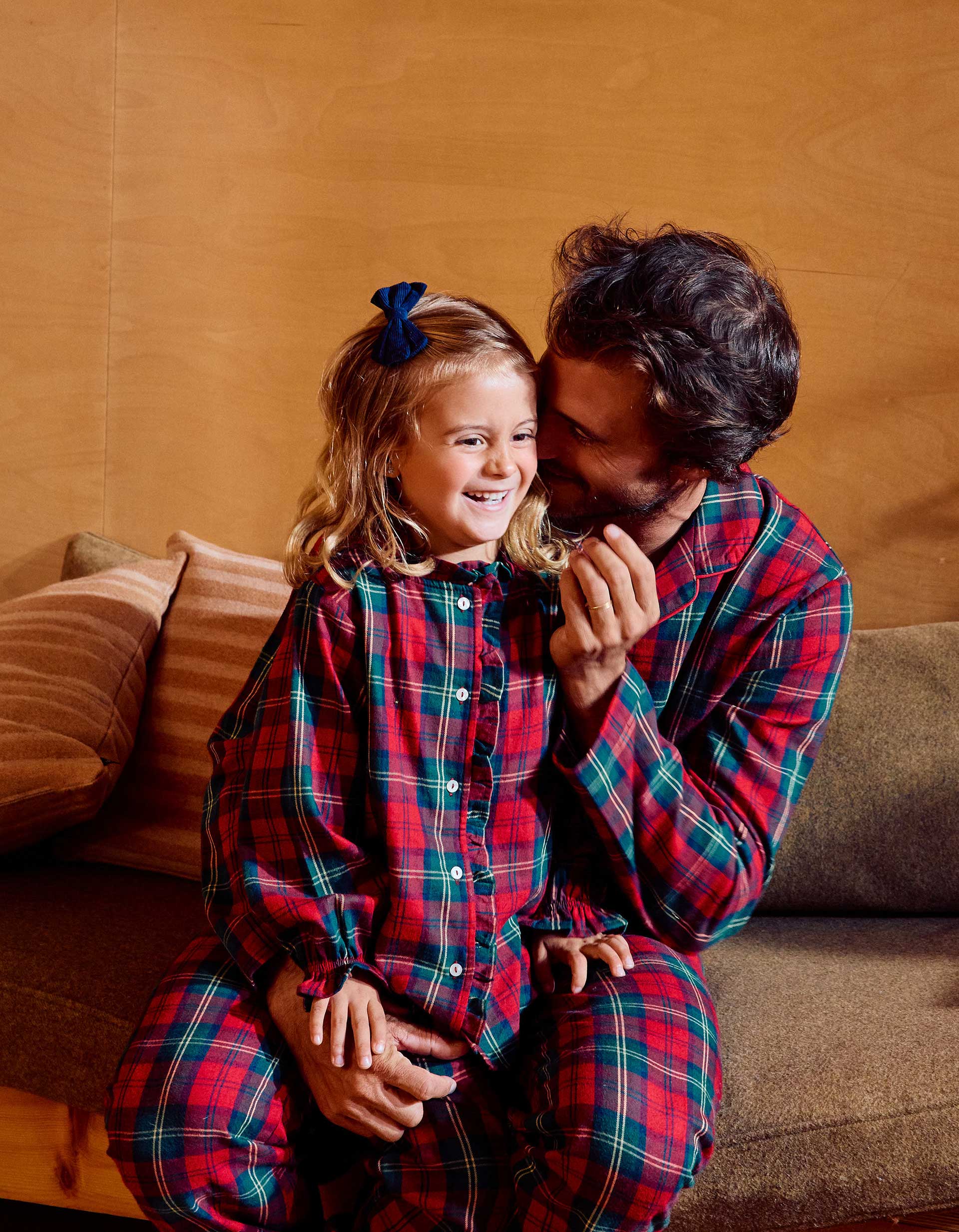 Flannel pyjamas with check pattern You&Me for girls, multicolour