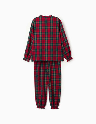 Pyjama long en flanelle à carreaux You&Me pour femme, multicolore