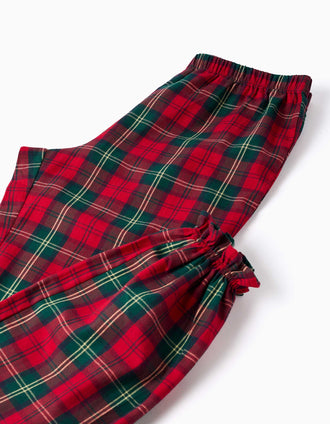 Pyjama long en flanelle à carreaux You&Me pour femme, multicolore