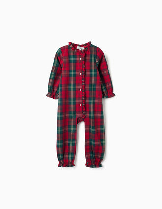 Dors-bien en flanelle à carreaux You&Me pour bébé fille, multicolore