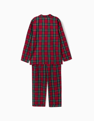 Pijama de flanela comprido com xadrez You&Me para adulto, multicolor